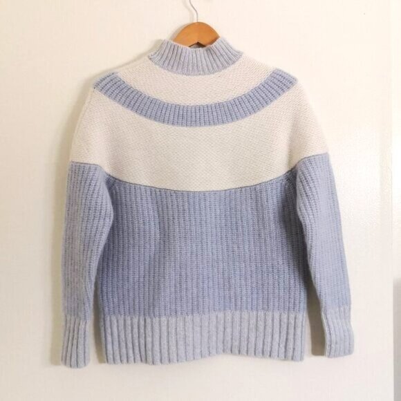 Like New Haven Well Within Cashmere Colorblock Yoke Sweater Chunky Knit Size L - Picture 6 of 9